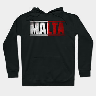 Malta Retro Flag for Men Women Malta National Pride Hoodie